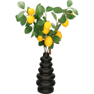 Dijk Natural Collections Kunstbloem citrusfruit tak citroen - 74 cm - geel - losse steel - Kunst zijdebloemen