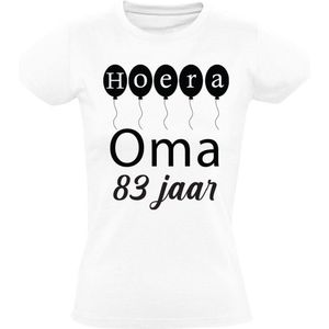 Hoera oma 83 jaar Dames T-shirt - verjaardag - feest - oma - verjaardagsshirt - jarig - cadeau