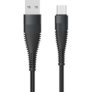 Fontastic 260766 Kabel USB-A 2.0 Male naar Micro USB - 150 cm - Zwart