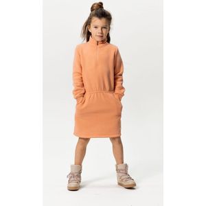 Sissy-Boy - Zacht oranje sweater jurk met rits
