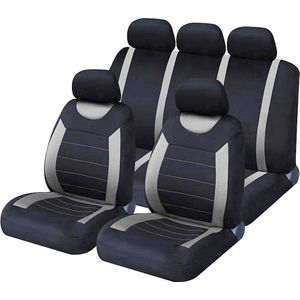 Autostoel- en hoofdsteunhoezen Carnaby Grey SS5398 - Volledige set Universele maat Elastische zoom Side Airbag Compatibel Wasbaar Gemakkelijk Fit