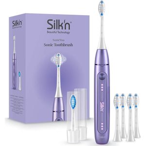 Silk'n SonicYou Elektrische Tandenborstel Geschenkset - met 4-Pack Witte opzetborstels - Lila