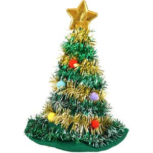Henbrandt kerstboom hoed/muts - 43 cm - voor volwassenen - kersthoed/muts