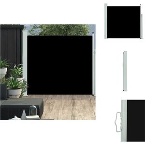 vidaXL Zijscherm - Polyester - 170 x (0 - 300) cm - Zwart - Parasol