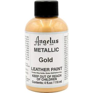 Angelus Leather Acrylic Paint - textielverf voor leren stoffen - acrylbasis - Metallic Gold - 118ml