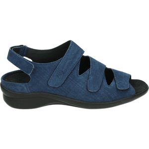Durea 7350 H - Platte sandalenDames Sandalen - Kleur: Blauw - Maat: 38