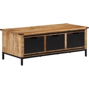 vidaXL - Salontafel - met - lades - 110x50x40 - cm - massief - mangohout