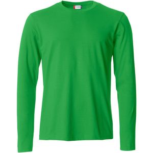 Clique lichtgewicht T-shirt met lange mouwen Appel-groen maat 4XL