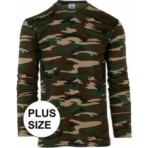 Grote maat camouflage shirt voor heren lange mouw 3XL (58)