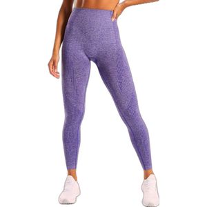 RAMBUX® - Sportlegging Dames - Paars - Maat M - Squat Proof - High Waist - Push up - Shape Legging - Sportkleding - Sportbroek - Hardloopbroek - Joggingbroek - Yoga