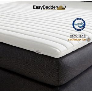 Easy Bedden® Topmatras - 100x210 - Topper Matras HR Koudschuim - Hybrid - Topdekmatras - circa 9 cm - Afritsbaar Wasbaar Tijk - Orthopedisch Purschuim - Anti-allergisch - Topper Hotel XL - Anti Bacterieel