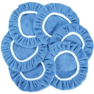 6 Pcs Microfiber Car Polishing Pad Set for Car Polishing Machines (Light Blue)