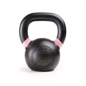 ZEUZ Kettlebell 8 KG – Gewichten voor Fitness & CrossFit - Conditie & Krachttraining – Gietijzer – Roze