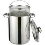 Haushalt RVS Aspergepan met Glazen Deksel - 21 cm - 4 Liter