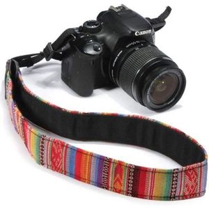Vintage - Nek Strap Band - Regenboog-kleuren - Camera Riem