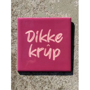Tegeltje Dikke krup | Fries| Hippe Spreuktegel | Nieuwe woning cadeau | Housewarming cadeau |Verjaardagscadeau | Birthday |Verjaardag |brievenbuscadeau