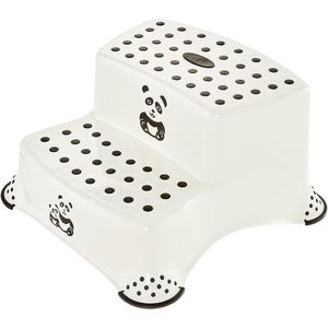 Opstapje met 2 treden - antislip - geschikt voor kids - wit
