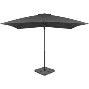 vidaXL - Parasol - met - draagbare - voet - antracietkleurig