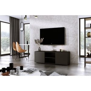 Meubel Square - TV meubel GOLD - Mat Zwart - 150cm - TV kast