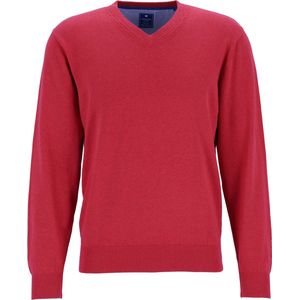 Redmond heren trui katoen - V-hals - rood - Maat: XL