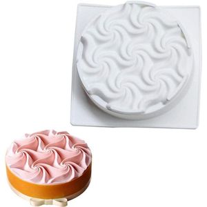 Mousse-cakevorm siliconen bakvorm/muffinvorm voor muffins cupcakes cakes pudding ijsblokjes en gelei broodbakvorm 3D-bakvormen doe-het-zelf vormen (spiraal) - DUBENS