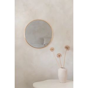 Nordic Style® Wandspiegel 60x60cm | Zacht Goud | Scandinavische Spiegels | Cirkel | Wandspiegel | Badkamerspiegel | Gangspiegel