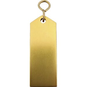 CombiCraft Bercy hotel sleutelhanger goud - 80 x 30 mm - 5 stuks