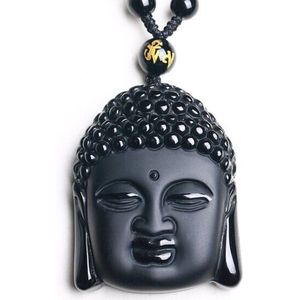 Buddha Ketting met Hanger - Zwart - Kettingen Heren Dames - Cadeau voor Man - Mannen Cadeautjes