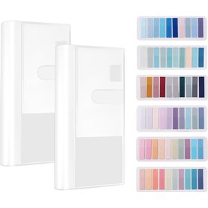 2 Stuks Boekomslag met Labels, 20,3x19,3cm Transparante Notitieboekhoes Plannerhoes Beschermer Sterke Plastic Beschermende Boekomslag voor Boeken Notitieboeken Planners