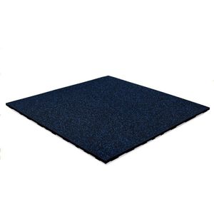 Sportvloertegel FIFTEEN 100x100 cm - 20 mm - Blauw EPDM - Zwart SBR