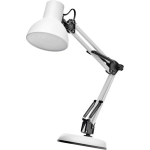 Emos bureaulamp Lucas wit 48cm hoog voor 1x E27 lamp max 25W