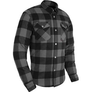 Grijs/Zwart Casual Lumberjack - Houthakkers shirt op de motor - Biker Overhemd - Chopper overhemd - met veilige CE-A-protectie L