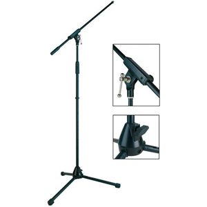 Boston MS-1400-BK Stage Pro Series microfoonstatief met hengel zwart