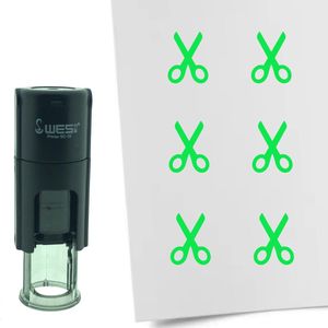 CombiCraft Stempel Schaar 10mm rond - groene inkt