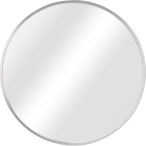 Spiegel Celestin - Hangende Spiegel - Rond - Ø50cm - Zilverkleurig - Aluminium en Glas - Stijlvolle uitstraling