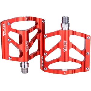 Aluminium Mountainbike Platform Pedalen - Lichtgewicht Rood