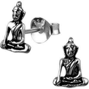 Zilveren oorbellen | Oorstekers | Zilveren oorstekers boeddha