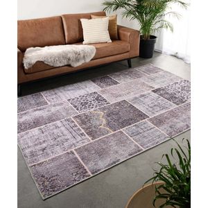 Patchwork vloerkleed - Fade Heritage taupe 230x330 cm