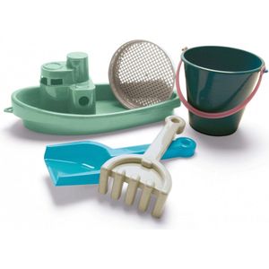 Dantoy - Blue Marine Toys - Boot en emmerset (5-delig) - Gerecycled Plastic Uit Visindustrie - Leeftijd 2+
