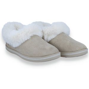 Skechers Dames Pantoffel Cozy Campfire-winter Nights Sand | Beige | Maat: 41