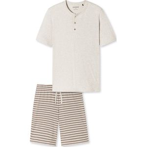Schiesser – Casual Nightwear – Pyjama – 181164 – Beige Brown - Maat XL