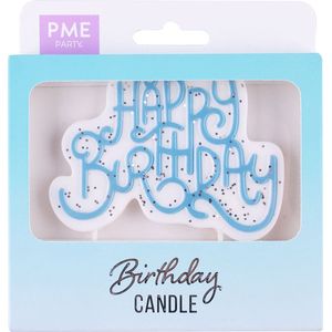 PME - Kaars Taarttopper - Blue Sparkly Birthday
