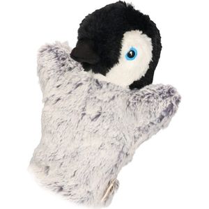 Pluche handpop knuffel pinguin 22 cm - Poppenkast speelgoed dieren