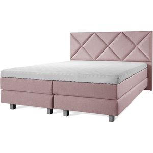 Boxspring Luxe 120x210 Ruiten Oud Roze