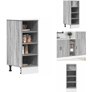 vidaXL Onderkast - Onderkasten - Keukenkast - Keukenblok - Onderkast 30x44,5x81,5cm bewerkt hout grijs sonoma eikenkleurig
