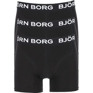 Björn Borg boxershorts Essential (3-pack) - heren boxers normale lengte - zwart - Maat: M