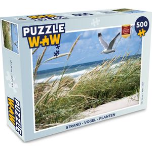 Puzzel Strand - Vogel - Planten - Legpuzzel - Puzzel 500 stukjes