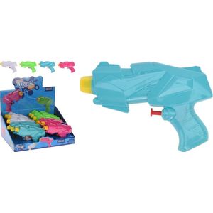 10x Mini waterpistolen/waterpistool roze van 15 cm kinderspeelgoed - waterspeelgoed van kunststof - kleine waterpistolen