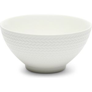 Riviera Maison kom, soepkom, rond schaaltje - 1 stuk, Kommen voor salades, desserts, fruit en Snacks - RM Bellecôte Bowl - Wit - Porselein