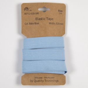 Elastiek - Elastiek naaien - Baby blauw - Kleding - Rokken - Jurken - Doe het zelf - 20mm - 2cm - 3 meter lang